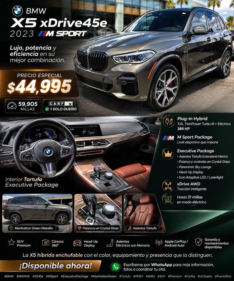 BMW X5 xDrive45e M Sport 2023