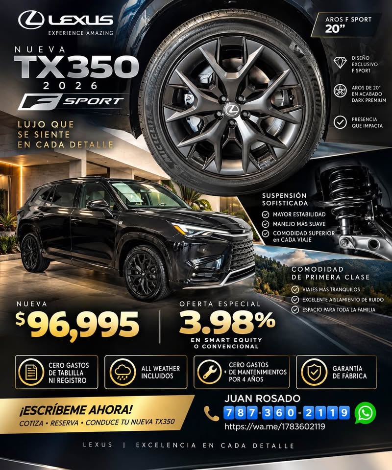 Lexus TX 350 F Sport 2026